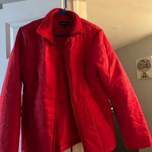 Lands' End Women's Vibrant Red Puffer Jacket